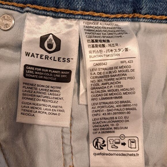 Levi's Strauss 505 Denim Classic Straight Leg Light/Medium Wash Jeans size 40x30 - Picture 3 of 13